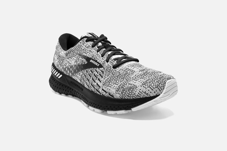 Adrenaline GTS 21 Road Brooks Running Shoes NZ Mens - White/Grey/Black - SGAUEM-960